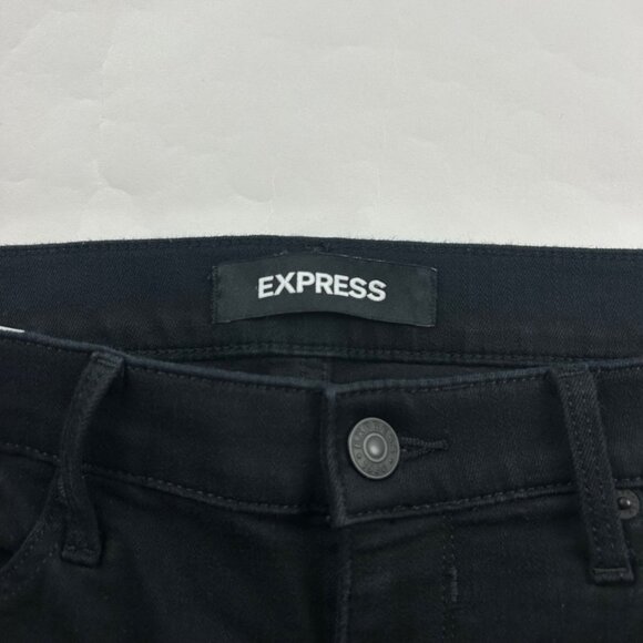 Express Black Stretch Denim Bootcut Jeans 10R - Picture 3 of 7
